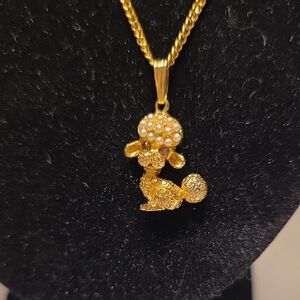 Something Special Poodle Goldtone Necklace 18 Inches